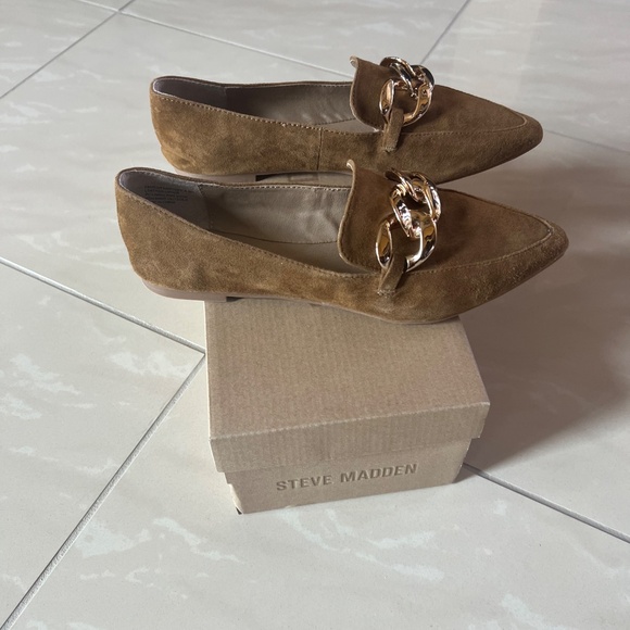 2806 Steve Madden Women's Flats Cognac Suede 8.5 - Picture 4 of 10